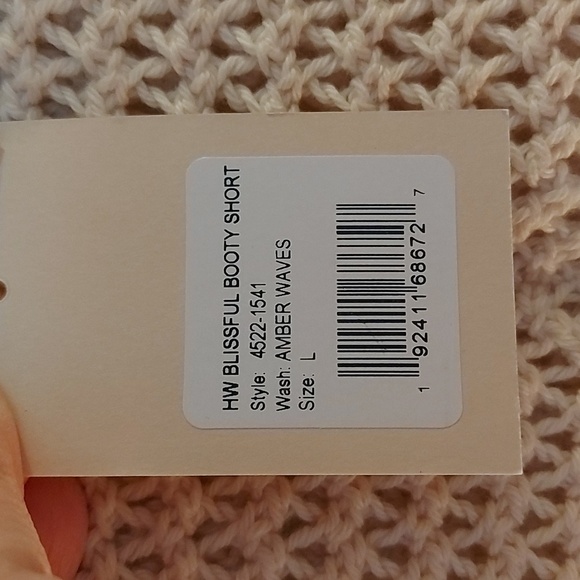 NWT High Waisted Blissful Booty Shorts Crochet Amber Waves Coverup Size L - Picture 7 of 8